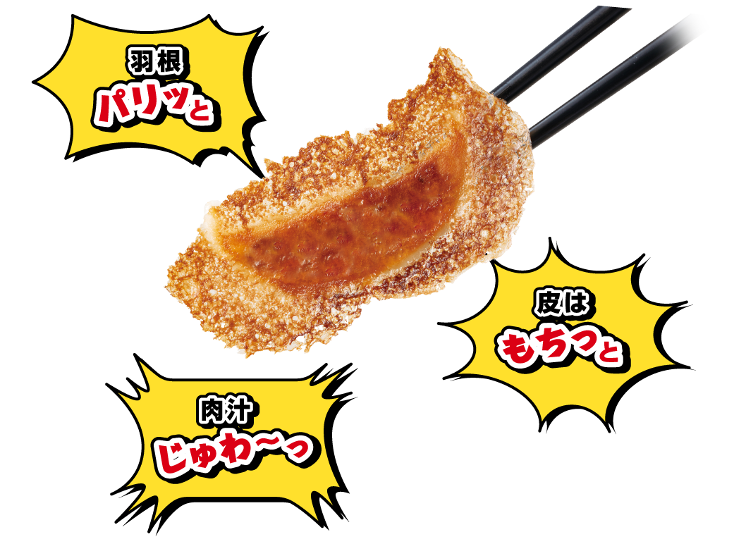 羽根パリッと 肉汁じゅわ~っ 皮はもちっと